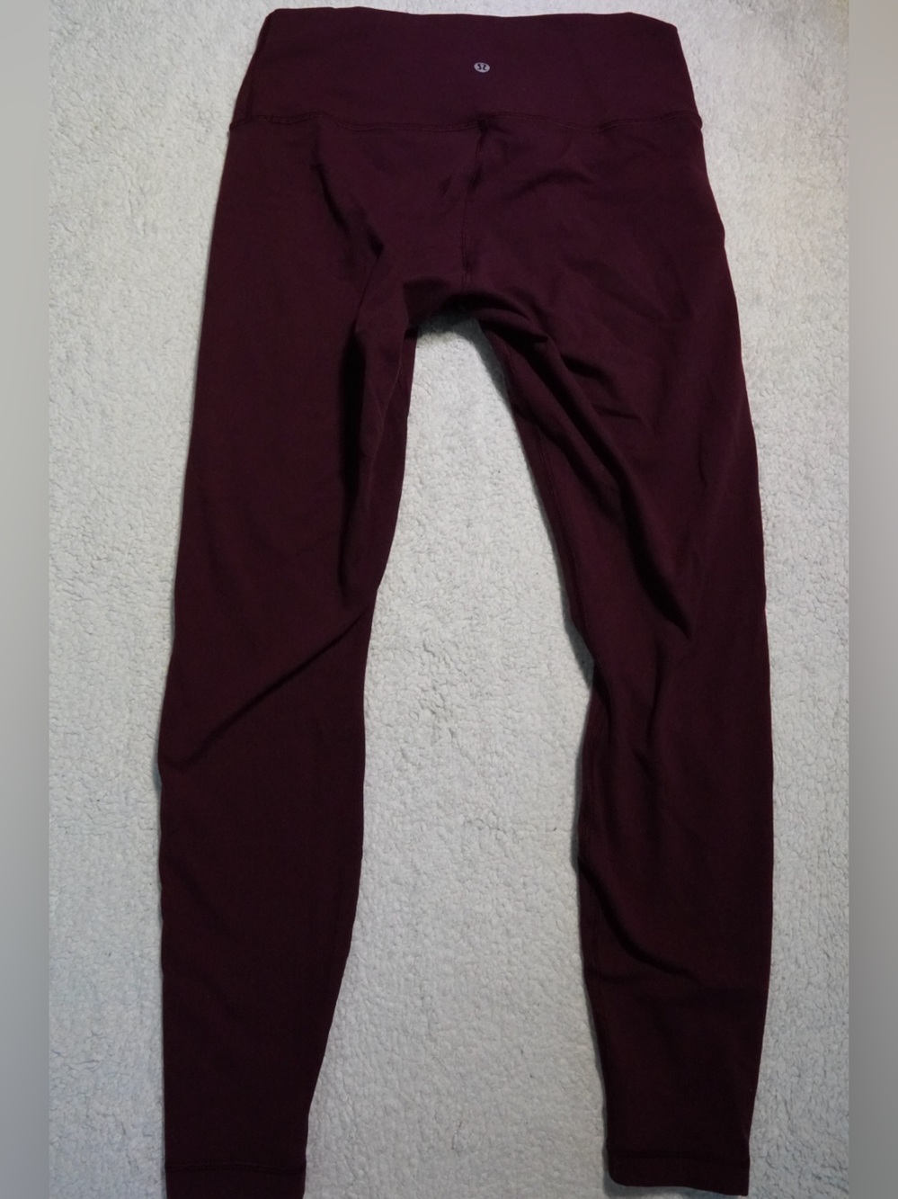 Lululemon Deep Burgundy Performance Leggings Size 10 - Picture 7 of 8